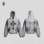 2025 Trend Burial Sword Crocheted Autumn Stonewashed Dark Style Men's Hooded Pullover Coat