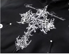 2025 Trend Burial Sword Crocheted Autumn Stonewashed Dark Style Men's Hooded Pullover Coat